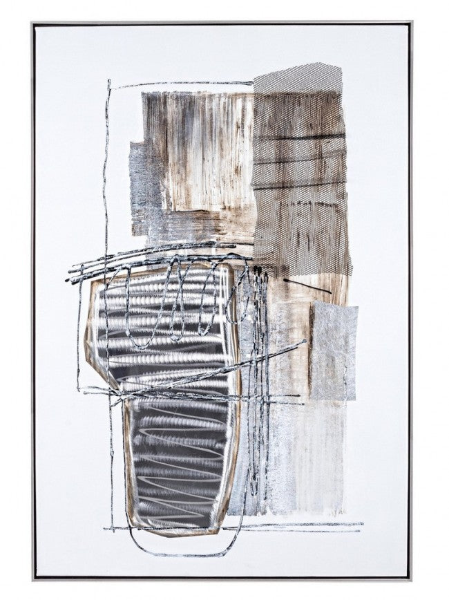 Dipinto Olio con Cornice Crown I194-1 82.5x122.5 cm in Olio su Tela