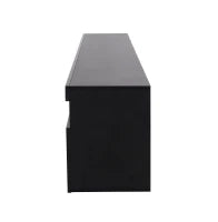 Mobile TV in stile moderno con pannello luminoso e illuminazione LED variabile, per soggiorno e sala da pranzo, Nero