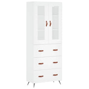Buffet credenza cassettiera armadio mobile contenitore organizer cucina soggiorno salotto alto 69,5 x 34 x 180 cm legno ingegnerizzato bianco 02_0032746