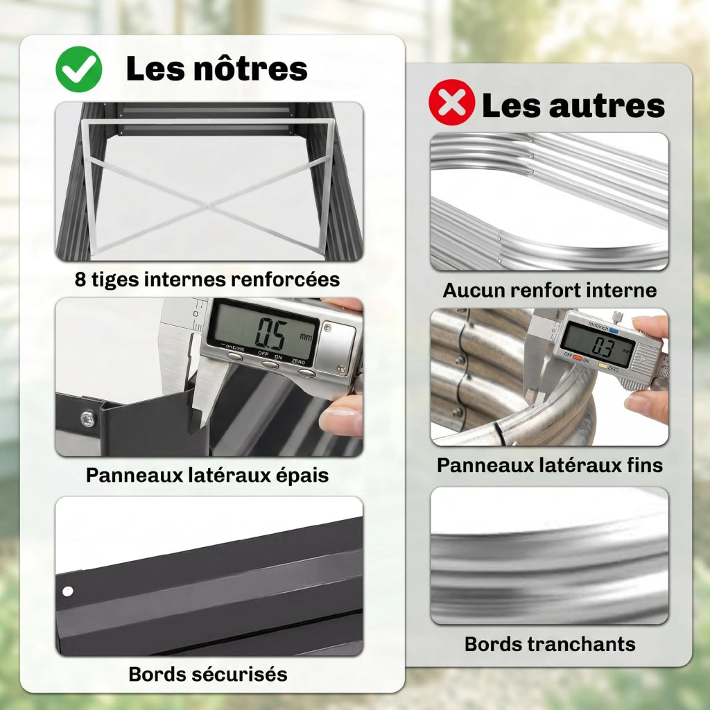 Tavolo da pranzo esterno in polyrattan ¨C zephmum ¨C grigio 180x90x59 cm