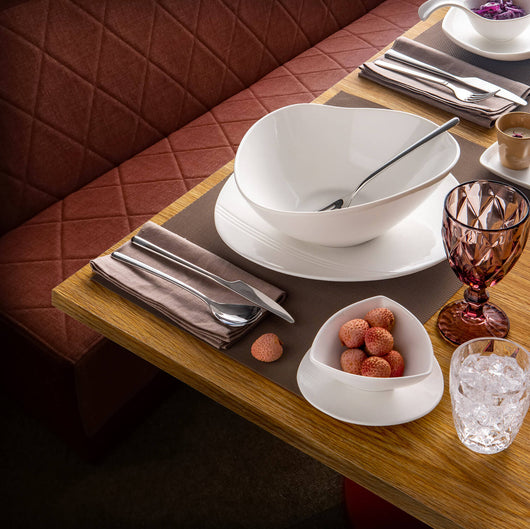 Insalatiera 27x23x10 cm in Porcellana Allluminica Kaleidos Aluxina Bianca