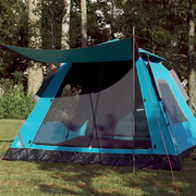 Tenda a Cupola da Campeggio 5 Persone-Tenda per Escursionismo Blu a Rilascio Rapido 991777