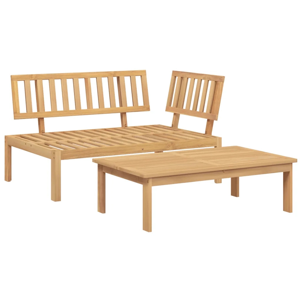Set Divani Pallet da Giardino 2pz in Legno Massello di Acacia 365853