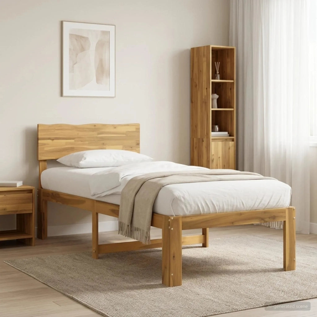 Letto Singolo con Testiera ROSTOCK Bianco 100 x 200 cm 903376