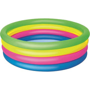 Trade Shop - Piscina Gonfiabile Arcobaleno Per Bambini A 4 Anelli Colorati 157 X 46 Cm 51117 -
