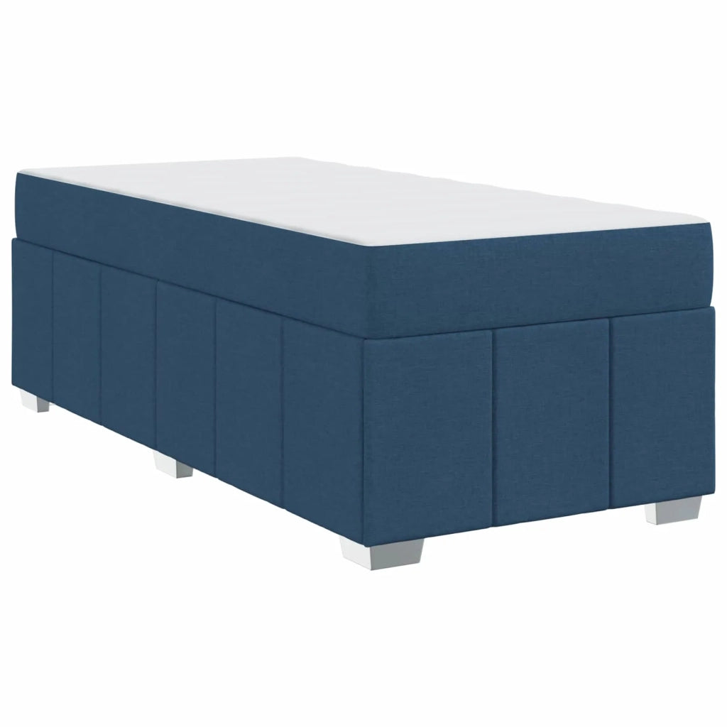 Struttura del letto con materasso Blu 100 x 200 cm Tessuto
