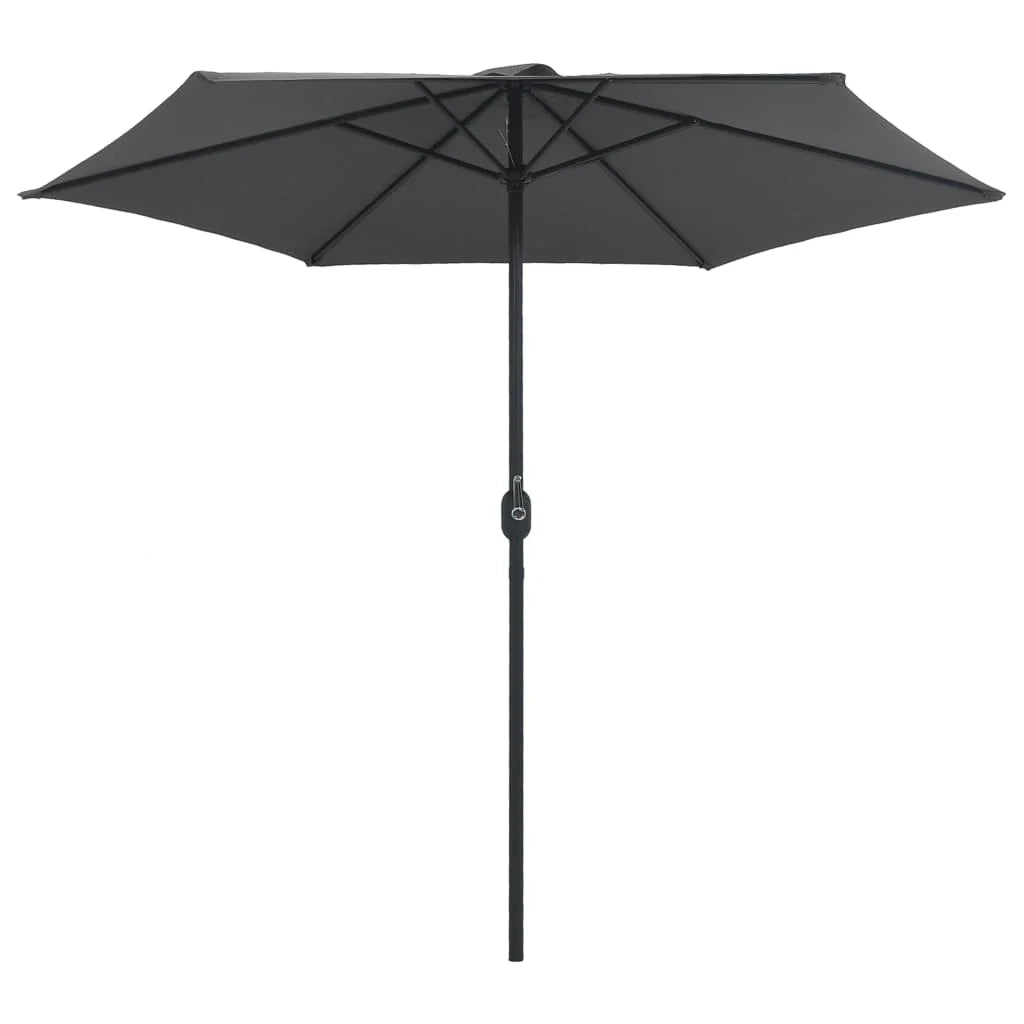 Ombrellone da esterno e palo in alluminio 270 x 246 cm antracite 02_0008285