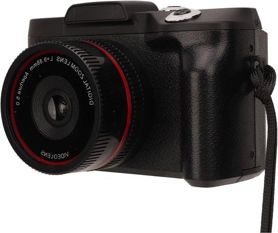 Camera Digitale 16x Zoom con Display HD 24 Pollici - Selfie e Vlogging - Fotocamera Portatile 16 MP con Stabilizzazione Anti-Rollamento per Viaggi