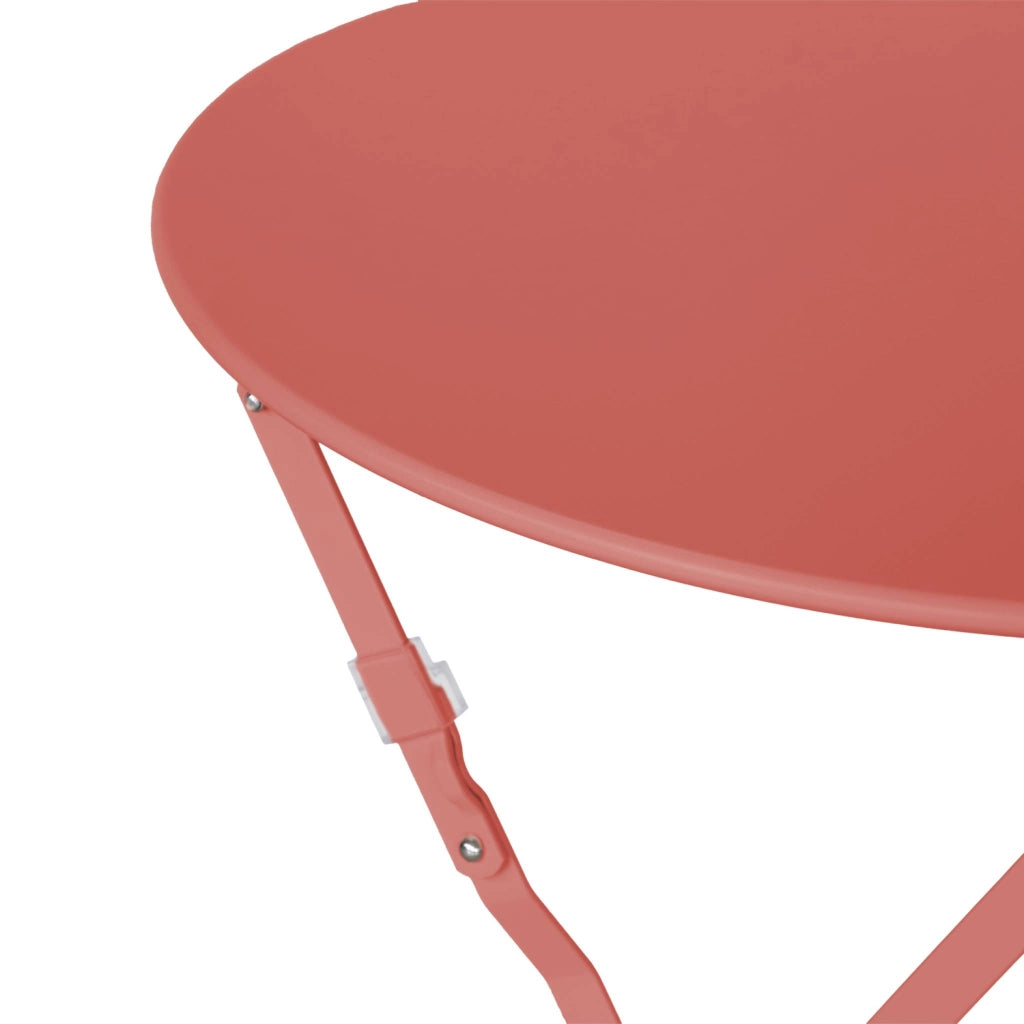 Tavolo da giardino bistrot pieghevole in acciaio, 2 posti, ø60cm,