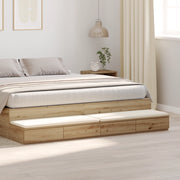 Cassetti per letto  Rovere artigianale 180x36,5x16,5 cm in legno ingegnerizzato