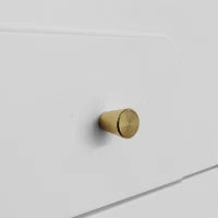 Mobiletto Porta TV in Stile Retro con Maniglie Dorate, Porte in Rattan e Gambe in Metallo, Ampio Spazio di Stoccaggio, 175x38x55,5 cm, Bianco
