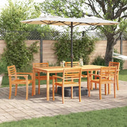 Set da Pranzo per Giardino 9 pcs Marrone 3375668