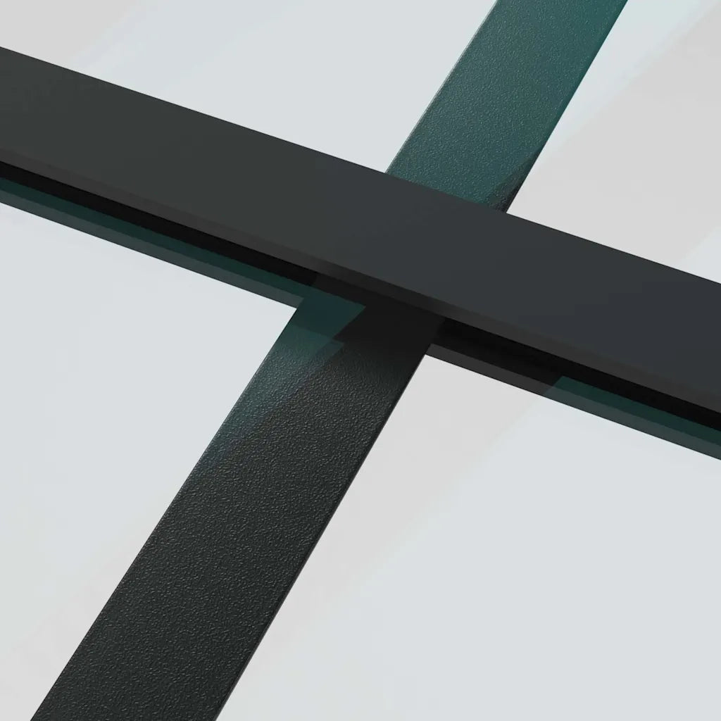 Porta Scorrevole con Ferramenta Nera 76x205 cm in Vetro ESG 3375853