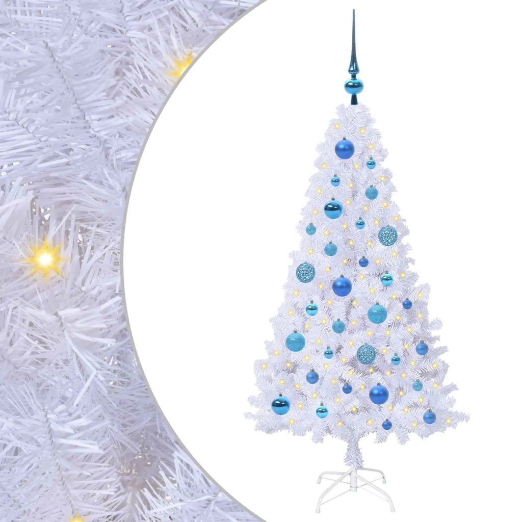 Albero di Natale artificiale Bianco 120 cm PVC e Acciaio 3426756