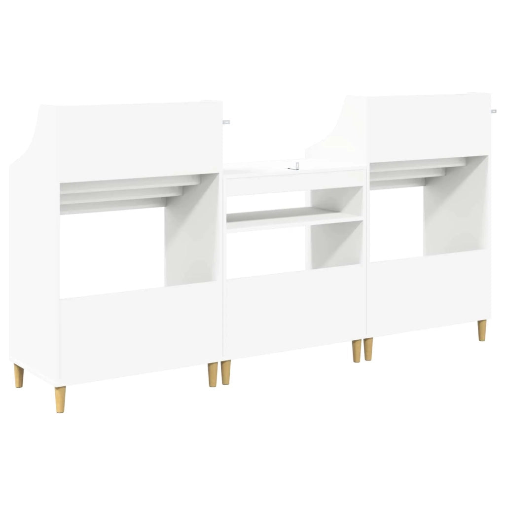 Set di Mensole per Media 3 pz Bianco 212 x 46 x 112 cm 3434651