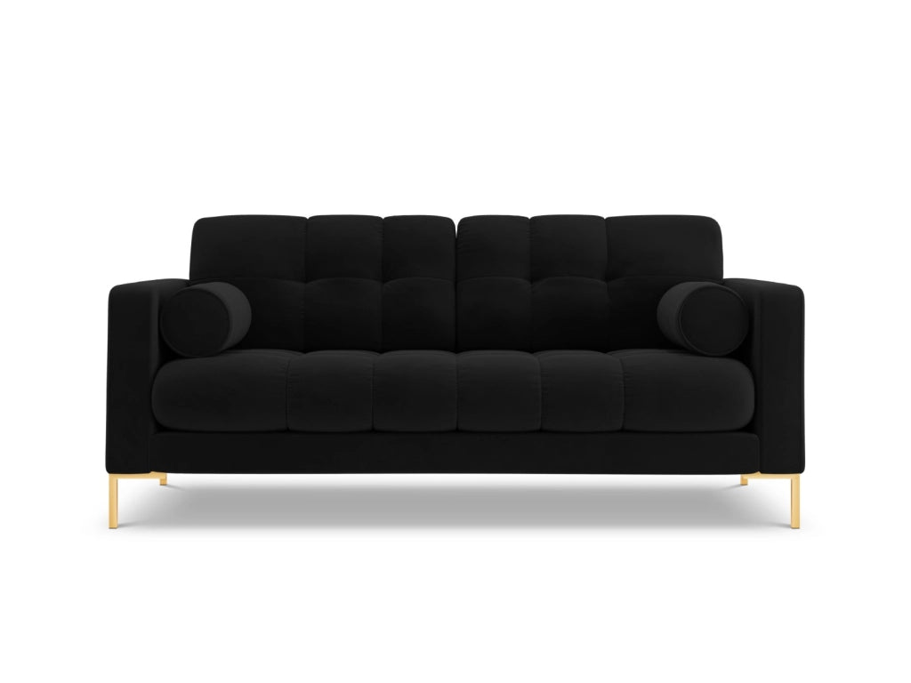 Cosmopolitan Design - Divano "Bali" 2 posti in velluto nero 