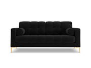 Cosmopolitan Design - Divano "Bali" 2 posti in velluto nero 