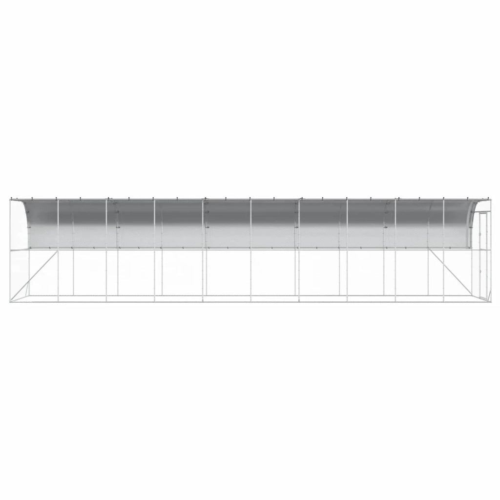 Gabbia per Polli Contro il Muro Argento 600 x 150 x 215 cm 3434739