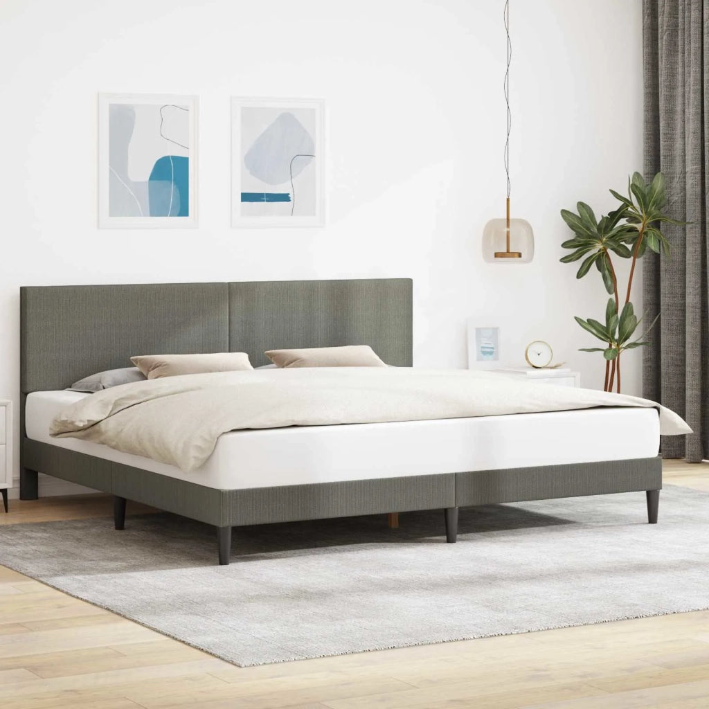 Struttura del letto Grigio Chiaro 200 x 200 cm Tessuto in Cords 42027744