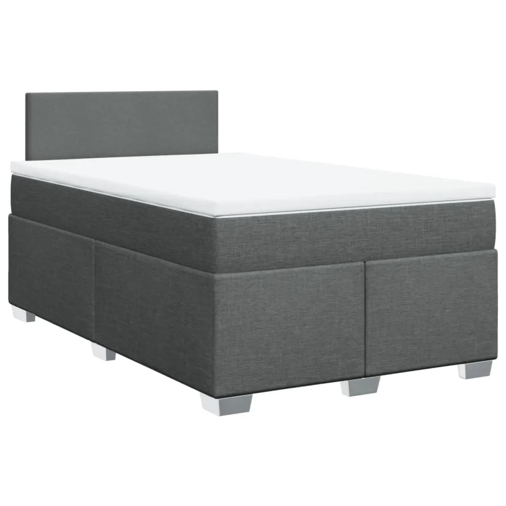 Giroletto a Molle con Materasso Grigio Scuro 120x190cm Tessuto 3288121
