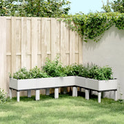 Fioriera da Giardino con Gambe Bianca 160x120x42 cm in PP 367909