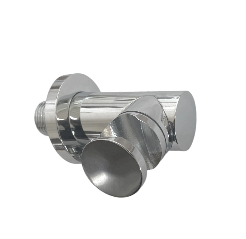 Supporto per doccia con presa acqua integrata, stile tondo in ottone pesante