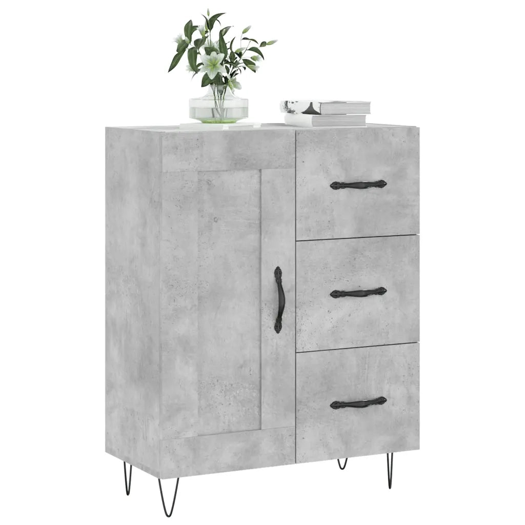 Credenza-Buffet-Armadio da cucina Grigio Cemento 69,5x34x90 cm in Legno Multistrato 191506