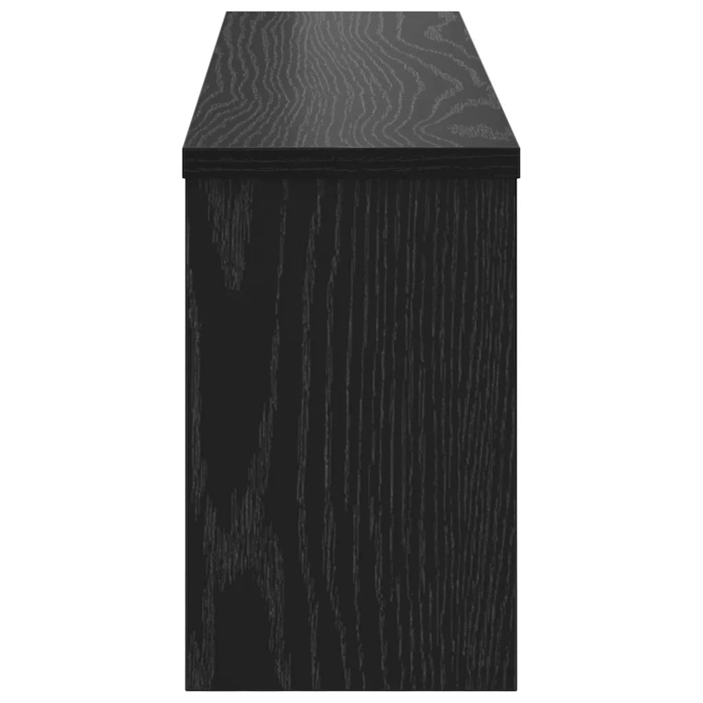 Appendiabiti a muro con lo scaffale Rovere Nero 75 x 16 x 26 cm 874316