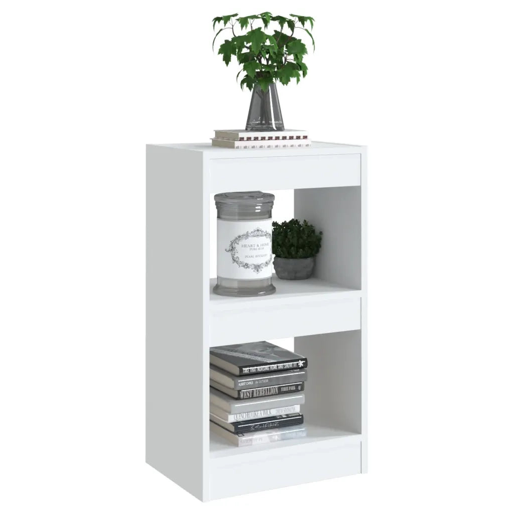 Libreria Divisorio-Scaffale per Libri-Mobile di Stoccaggio Bianco 40x30x72 cm
