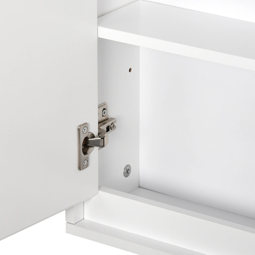 Armadio Bagno con Specchio e Ripiano ¨C Zephmum ¨C Bianco 48x14.5x45 cm