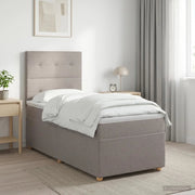 Letto box spring con materasso Tortora 90 x 190 cm Tessuto 3453778