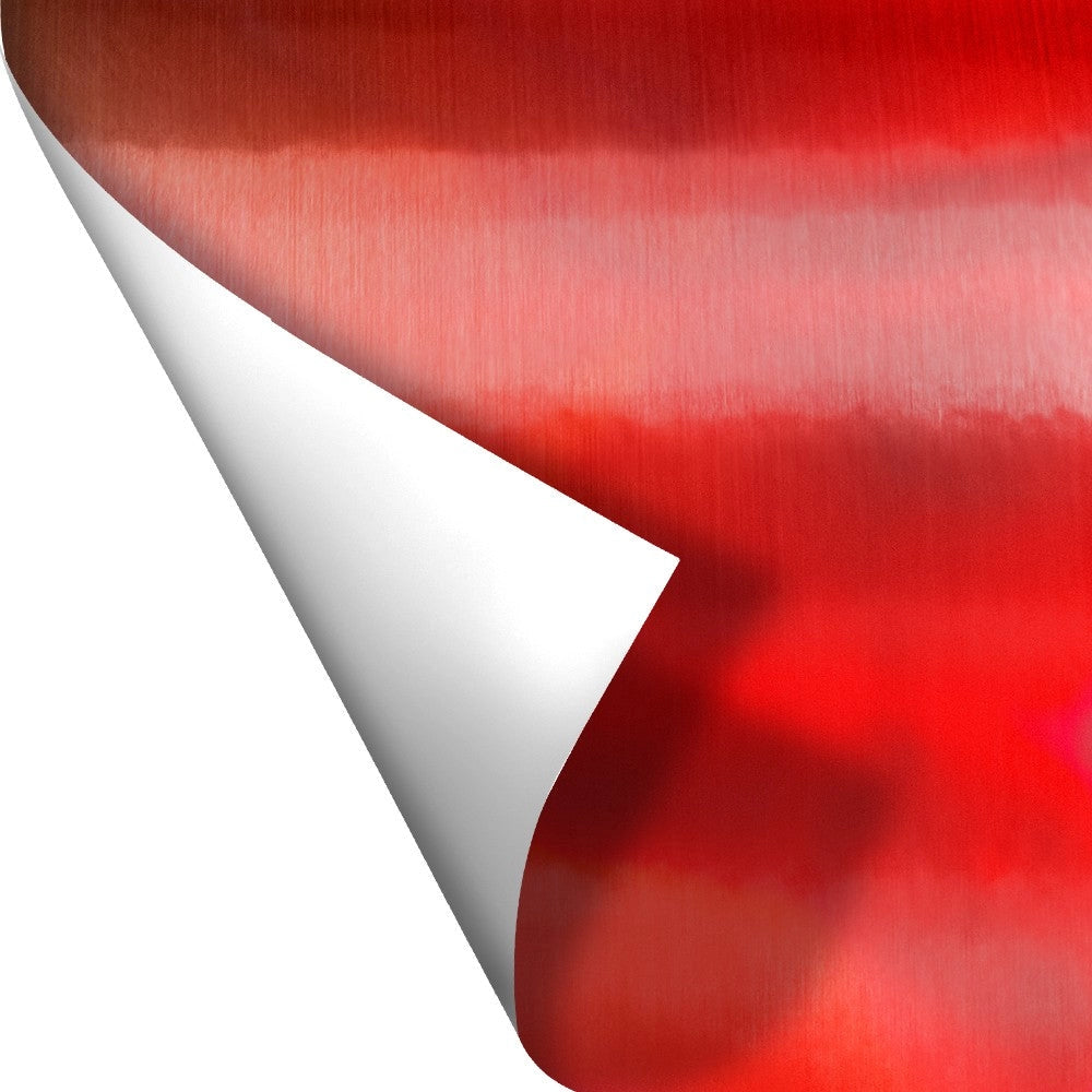 ROSSO SPAZZOLATO - Pellicola metallizzata adesiva - 122cm di base Misura: 122x500 cm