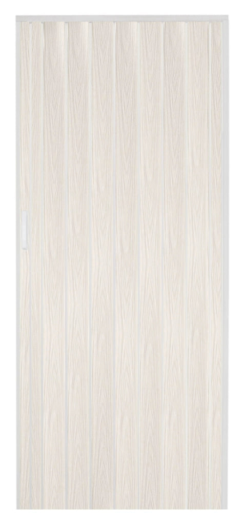 Porta a Soffietto da Interno 214x82 cm in PVC Chiusura Magnetica Bianco Venato