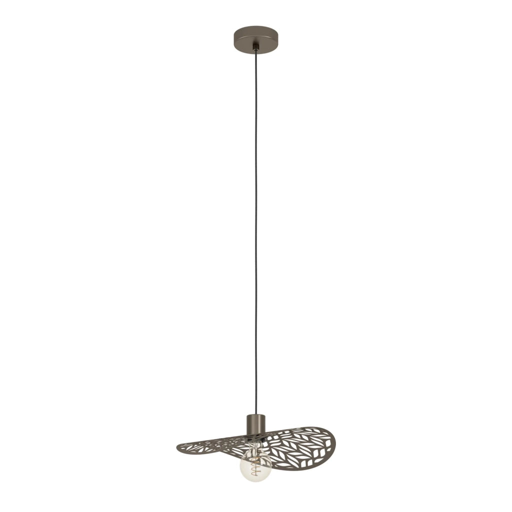 Sospensione Rustica Country Swaby Acciaio Bronzo 1 Luce E27 Ip20 D40Cm