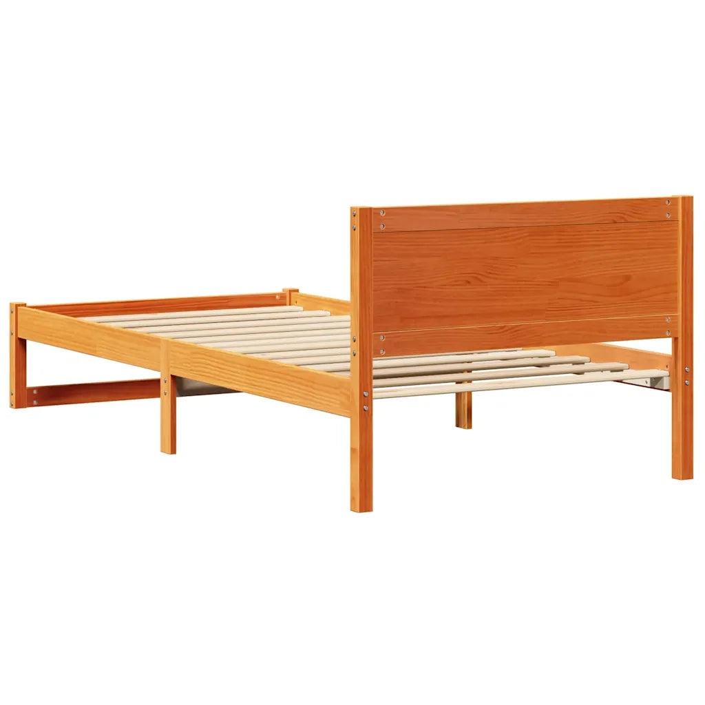 Struttura del letto Marrone cerato 90 x 190 cm Pino massello 873297