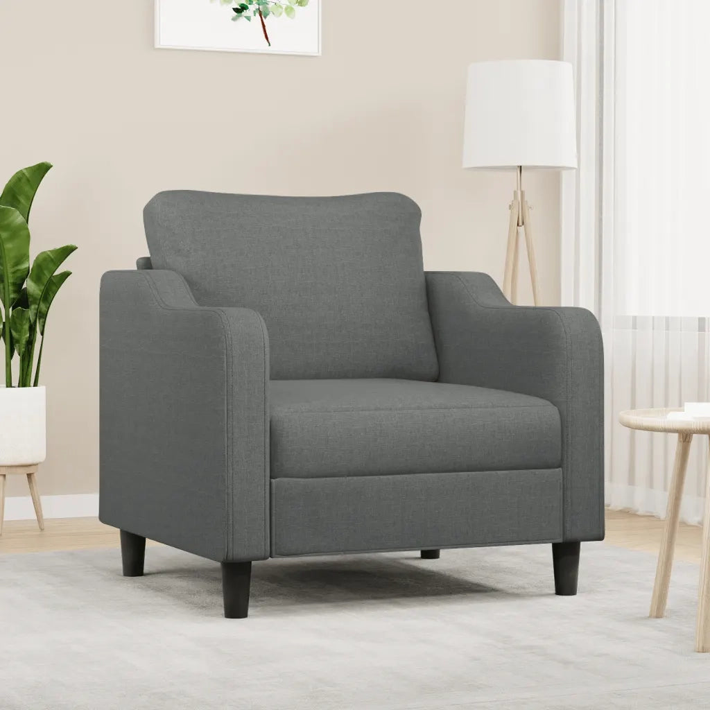 Poltrona | Sedia Relax Grigio Scuro 60 cm in Tessuto