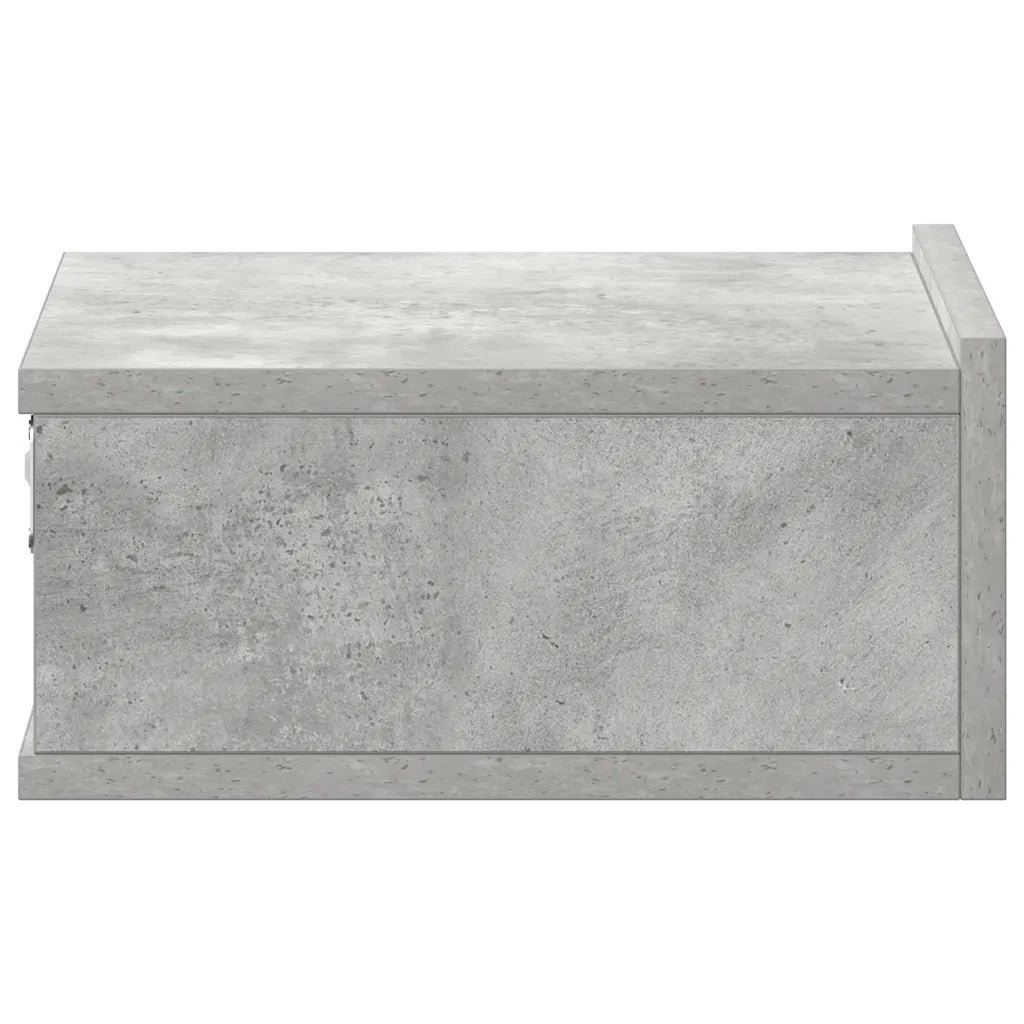 Comodini Pensili 2pz Grigio Cemento 40x30x15 Legno Multistrato 800315