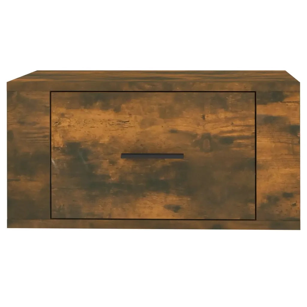 Comodino a Muro-Tavolino da notte sospeso Rovere Fumo 50x36x25 cm