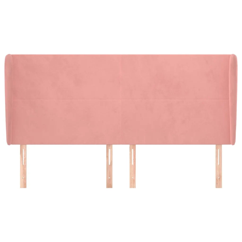 Testiera ad Orecchio Rosa 163x23x118/128 cm in Vellutocod mxl 121585