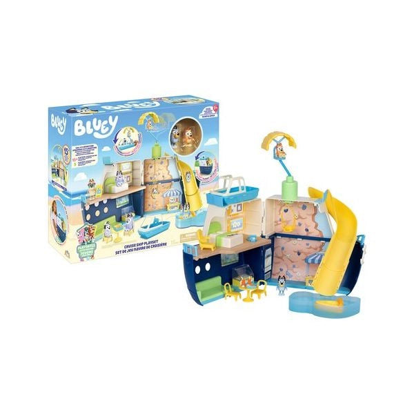 Playset personaggio rocco giocattoli 21740012 bluey nave da crociera c