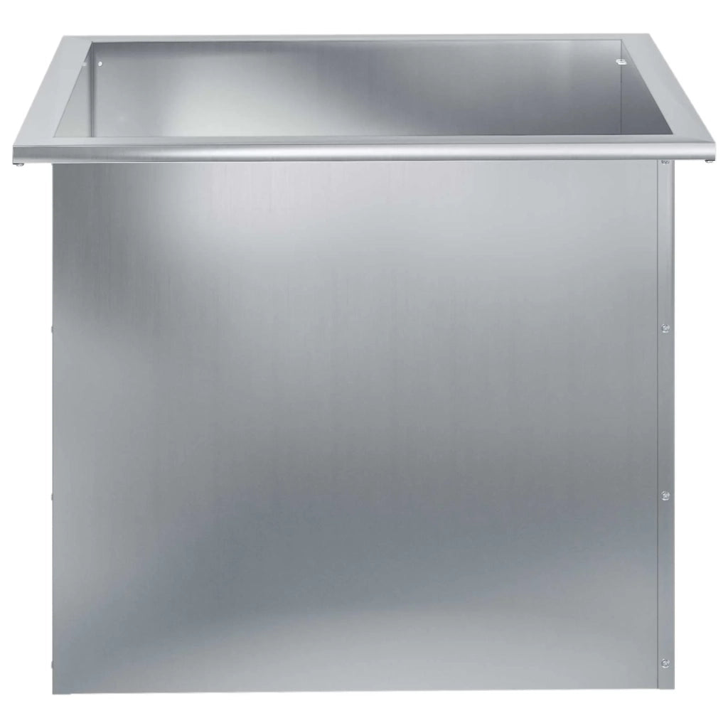 Fioriera da giardino con LED Argento 50 x 60 x 48 cm 8008206