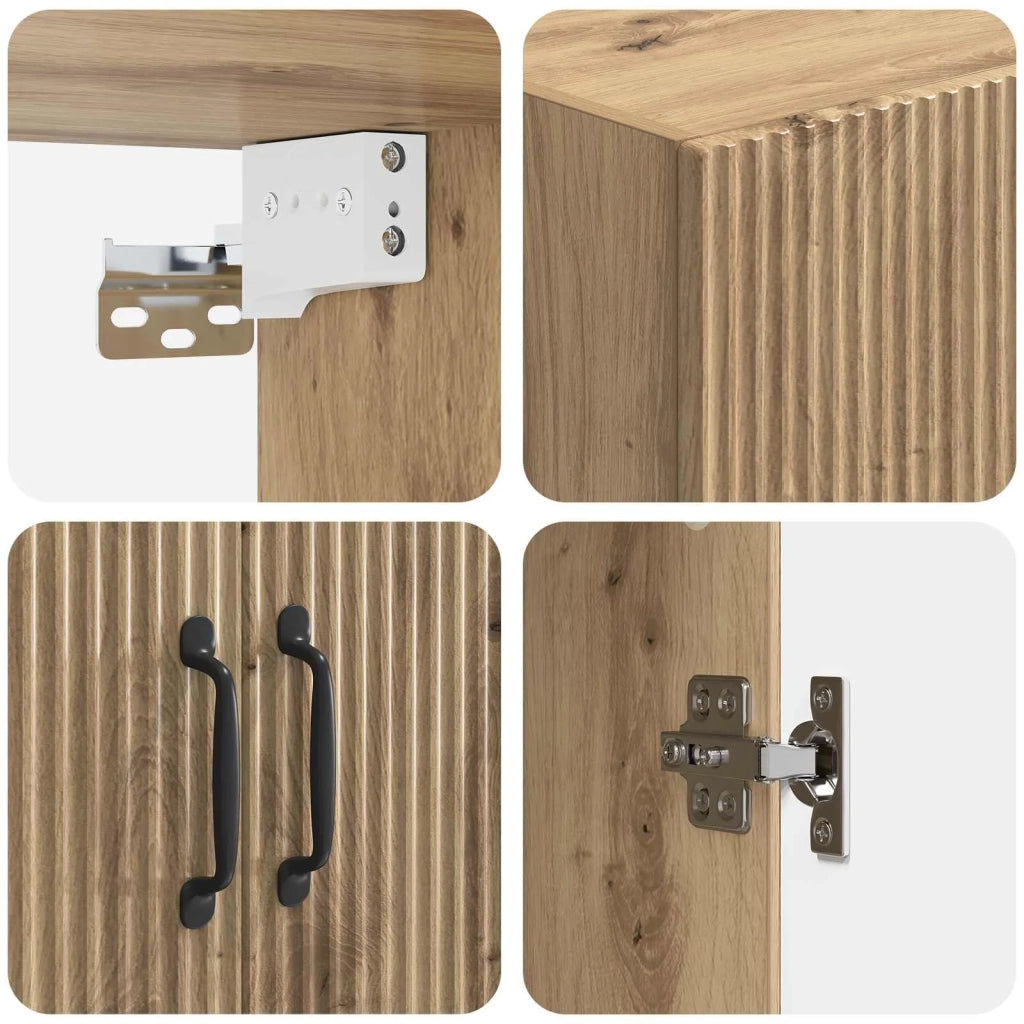 Set di armadi 2 pcs Rovere Artigianale 66 x 34,5 x 87 cm