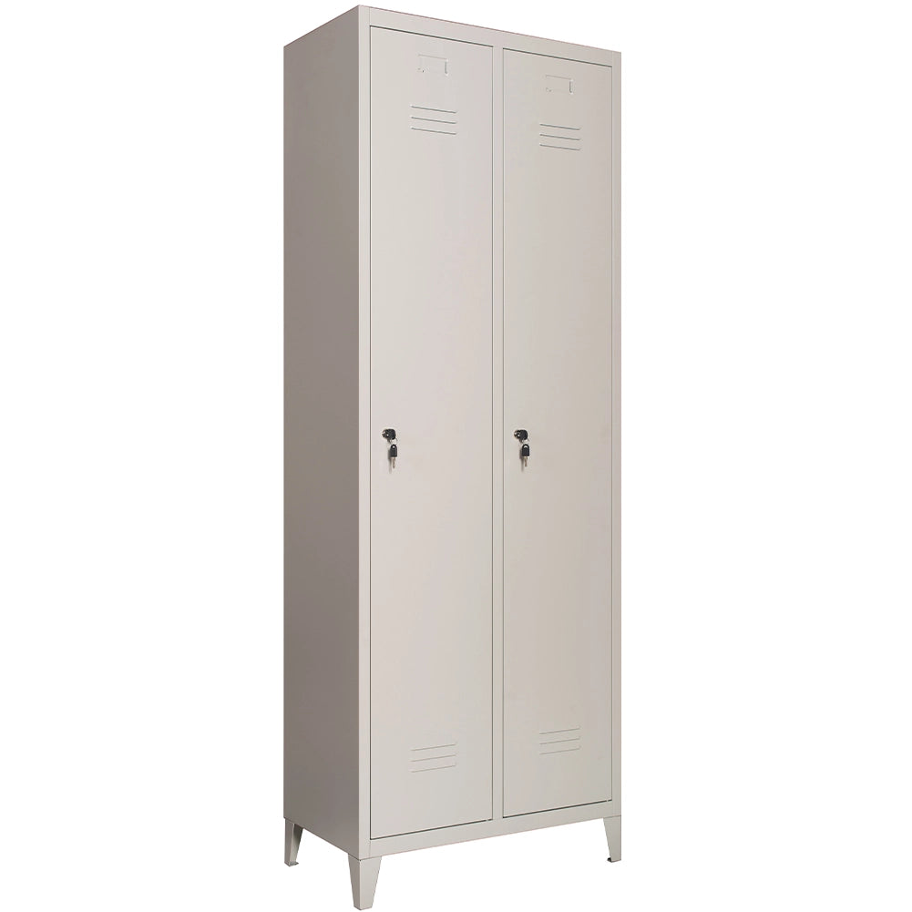 Armadio in Metallo Verniciato 2 Ante Spogliatoio con Ripiano Superiore 66X36X180cm
