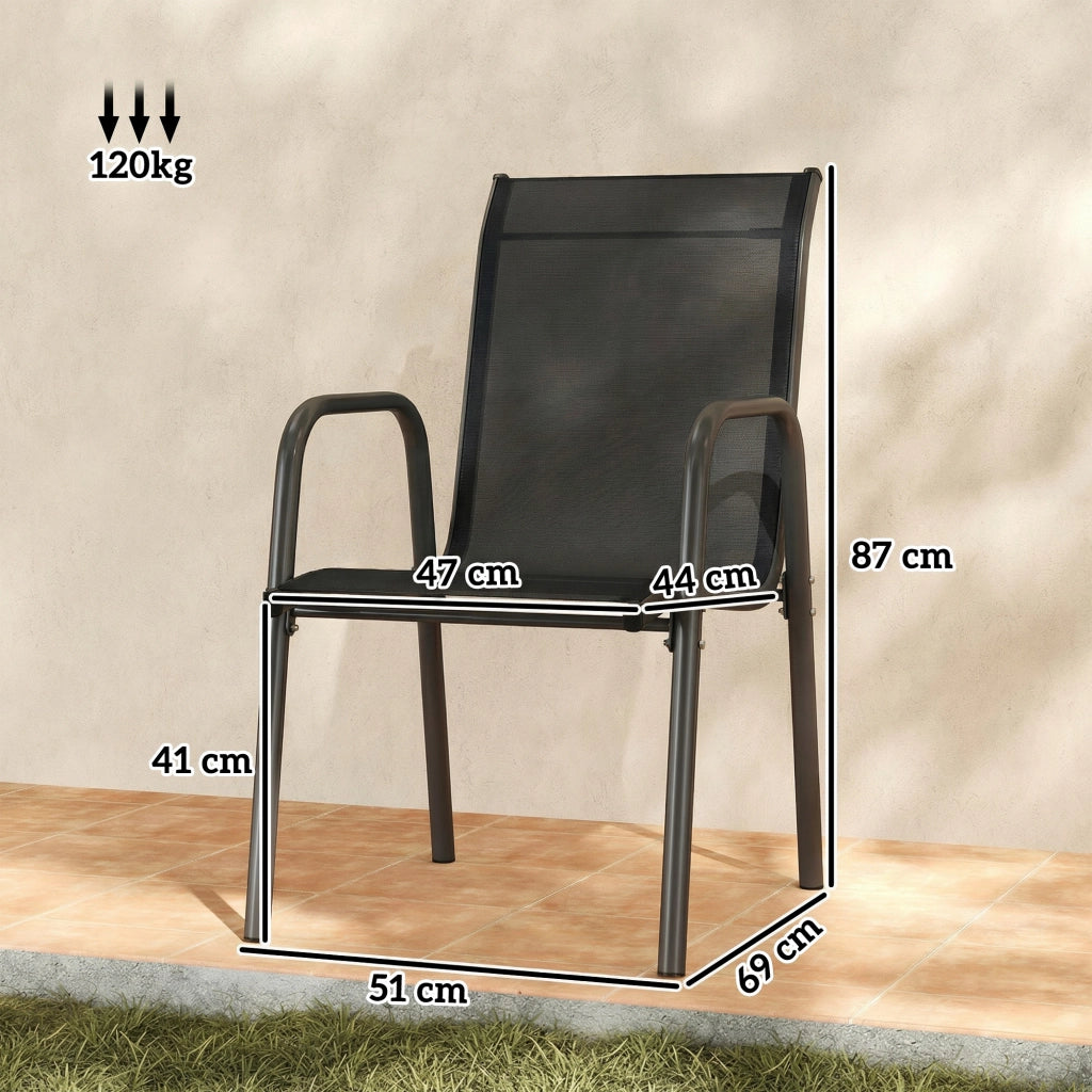 Sedia da pranzo con braccioli ¨C zephmum ¨C nero