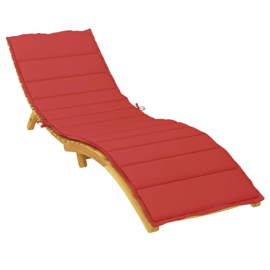 Cuscino per Lettino Rosso 200x50x3 cm in Tessuto Oxford 314194