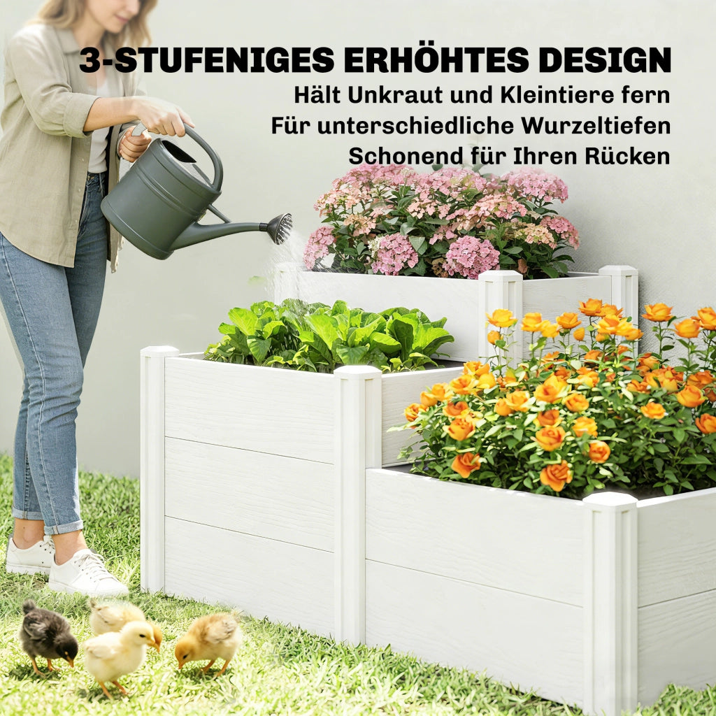 Letto rialzato 3 livelli impilabile ¨C Xylo ¨C giardino modulare plastica esterno