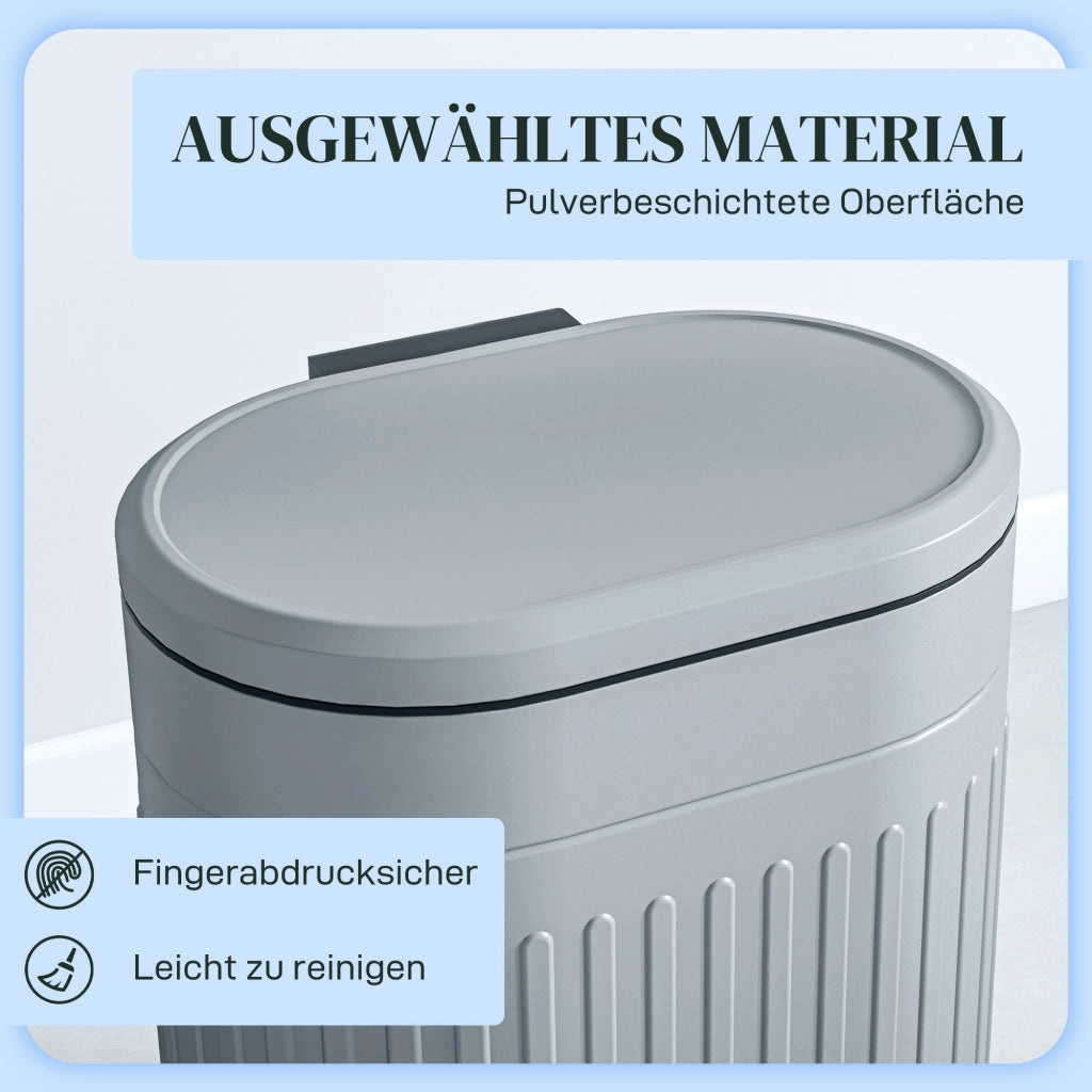 Cestino 20L con Coperchio a Pedale e Contenitore Interno Estraibile ¨C Zephmum ¨C 36.5x31.2x45 cm, Grigio