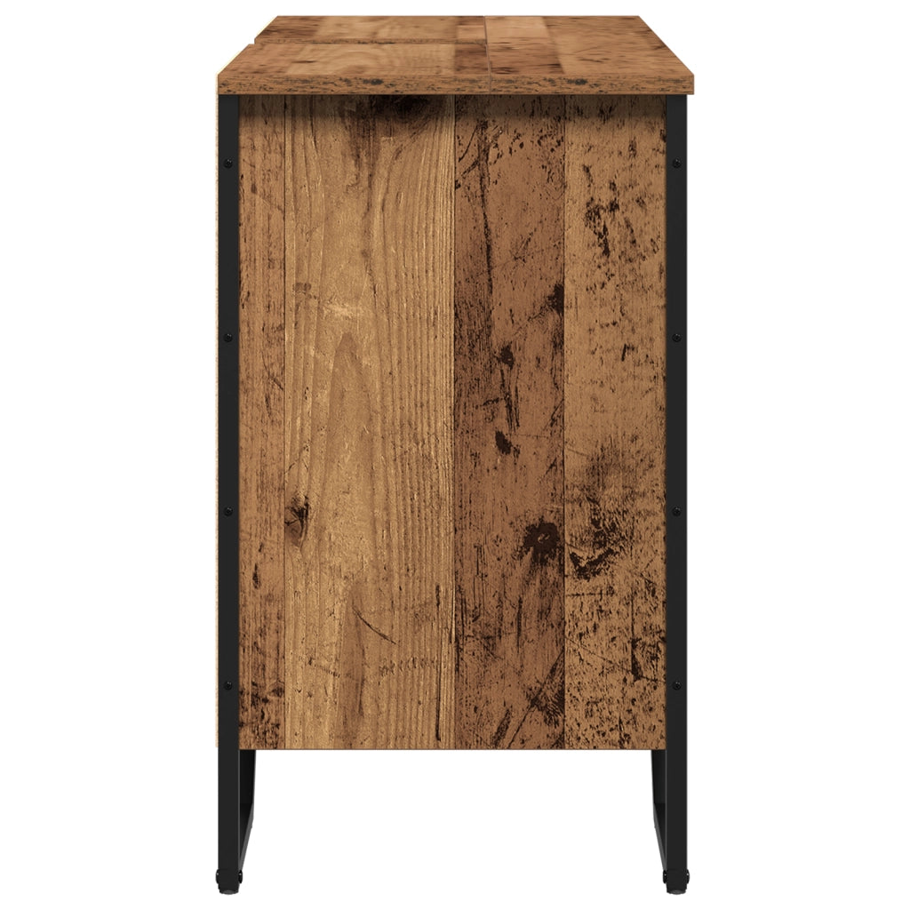 Mobile lavabo da bagno Legno antico 91x35x60 cm Legno ingegnerizzato