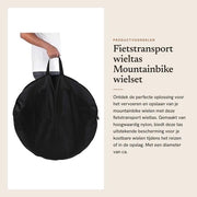 Panniersola per bicicletta in nylon resistente - trasporto per ruote da 29 pollici - impermeabile - leggero - nero - diametro 76/79 cm - zainetto per bicicletta