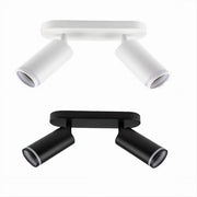 Trade Shop - Applique Plafoniera Orientabile Da Soffitto Parete 2 Diffusori Lampada Gu10 Ts-2 -